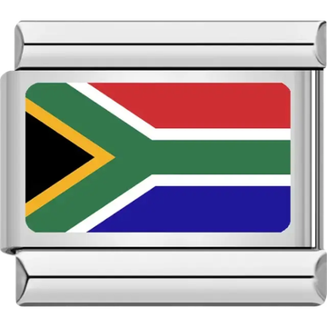 South African flag Italian charm bracelet link