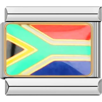 South African flag Italian charm bracelet link