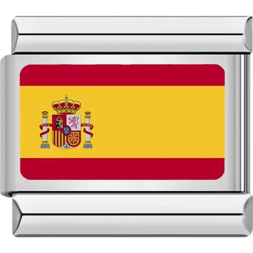 Spanish flag Italian charm bracelet link