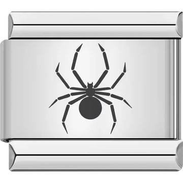 Black spider Italian charm bracelet link