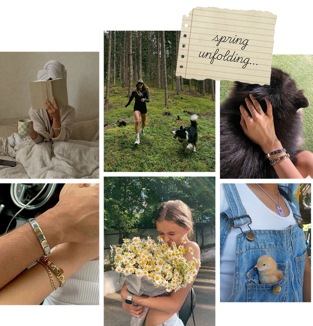 Spring unfolding collage