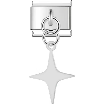 Star dangle Italian charm bracelet link