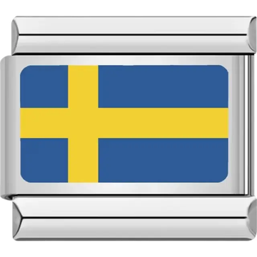 Swedish flag Italian charm bracelet link