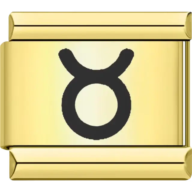 Taurus zodiac sign Italian charm bracelet link