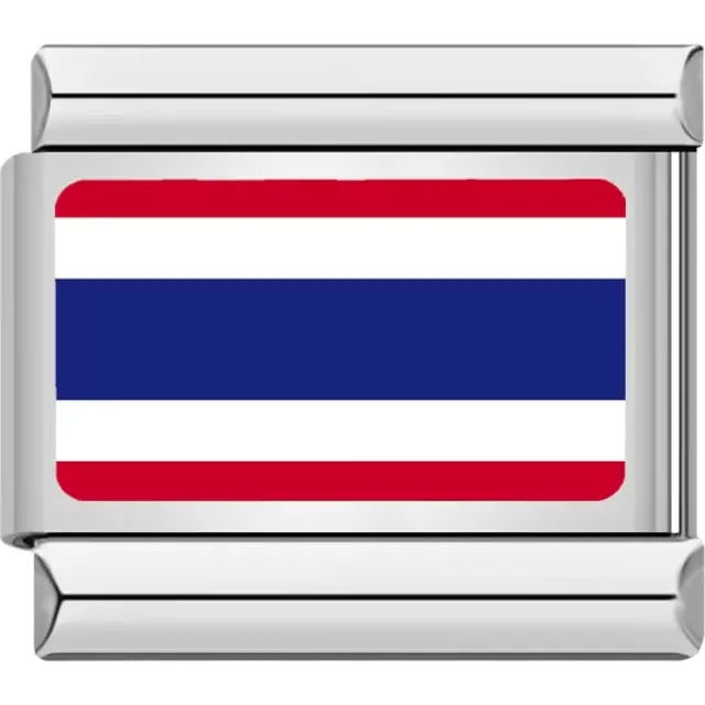 Thai flag Italian charm bracelet link