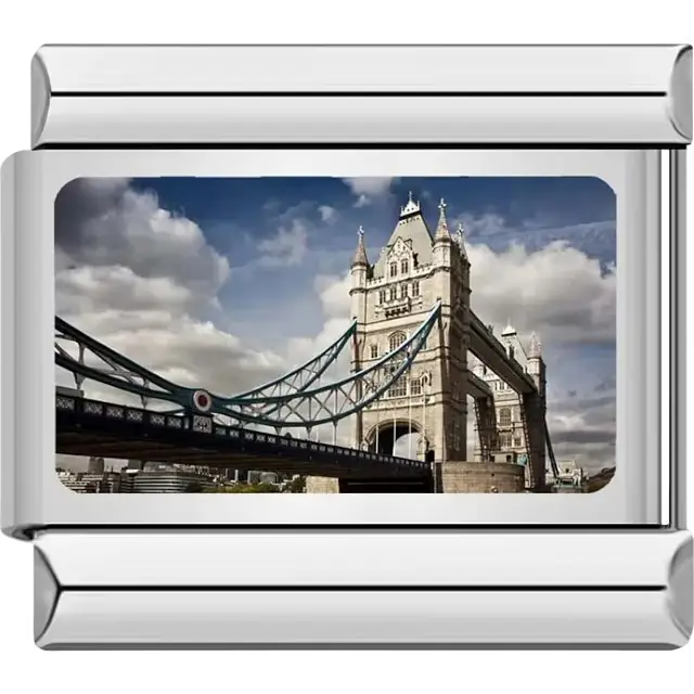London Tower Bridge landmark photo Italian charm bracelet link