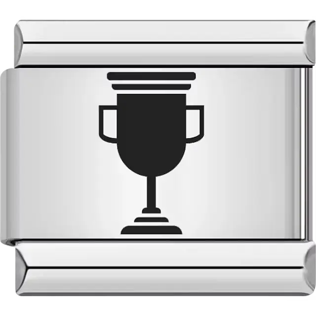 Trophy award achievement Italian charm bracelet link