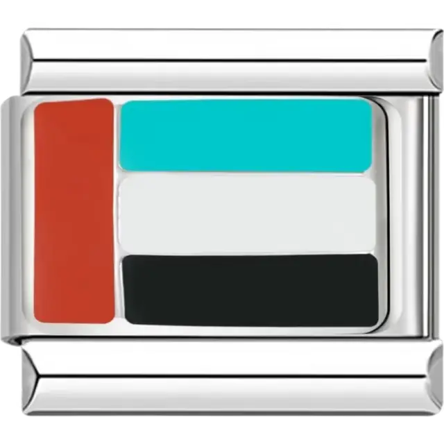 United Arab Emirates flag Italian charm bracelet link