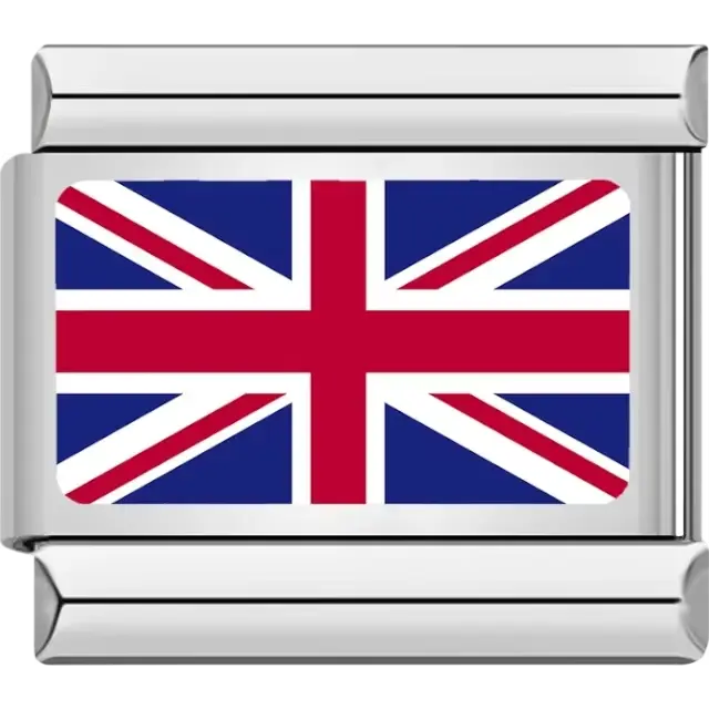 British flag Italian charm bracelet link