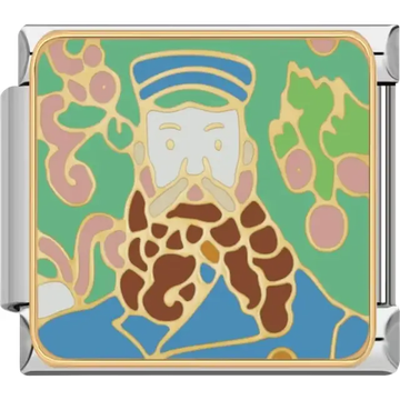 Famous painting "The Postman" by Vincent van Gogh Italian charm bracelet link
