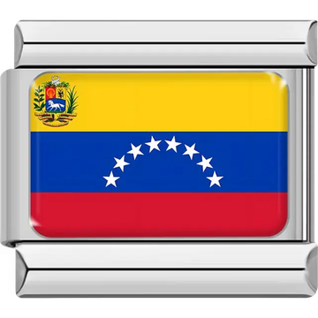 Venezuelan flag Italian charm bracelet link