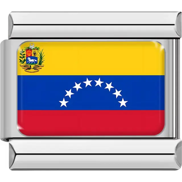 Venezuelan flag Italian charm bracelet link