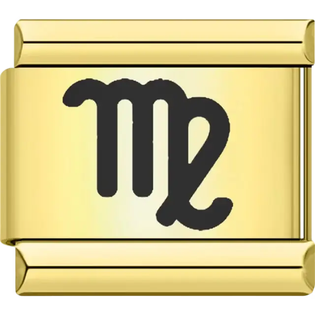 Virgo zodiac sign Italian charm bracelet link