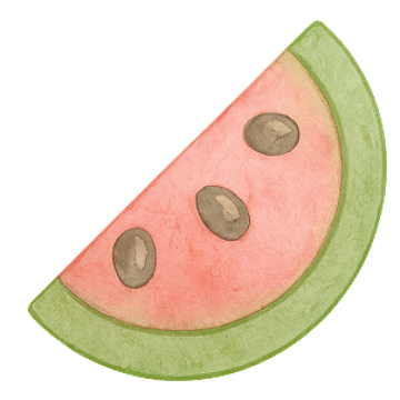 Watermellon watercolor illustration