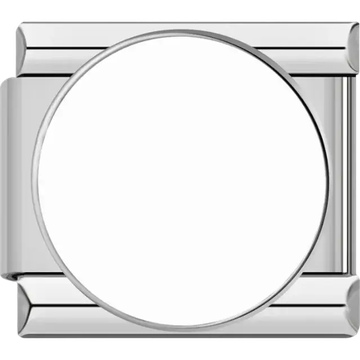 White snooker ball Italian charm bracelet link