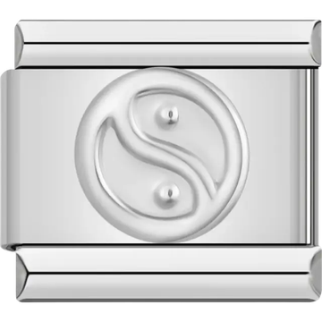 Yin and Yang symbol Italian charm bracelet link