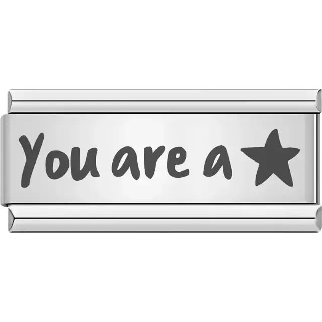 Black text "You are a ★" with a bold star symbol Italian charm bracelet link